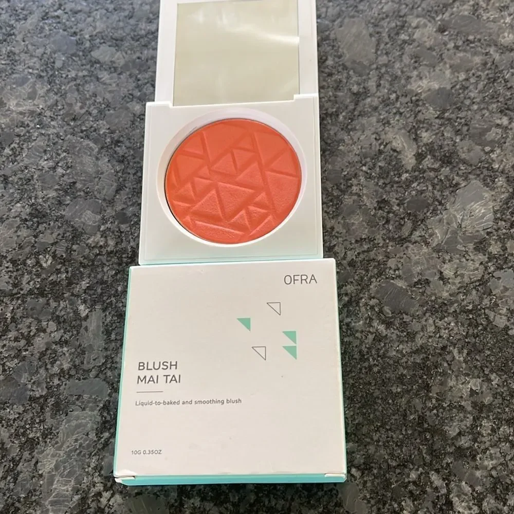 OFRA Blush in Mai Tai liquid to baked and smoothing blush